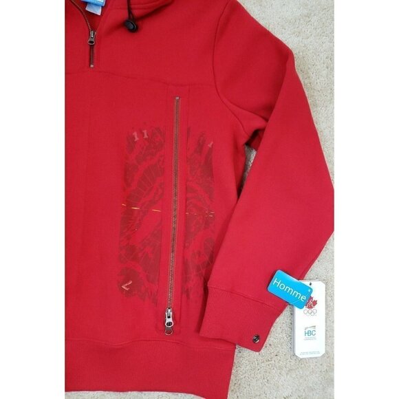 CANADA ~Mens/Homme Size M~ Red Hoodie Canada Letters Logo Oversized Cotton NWT. - Picture 9 of 12